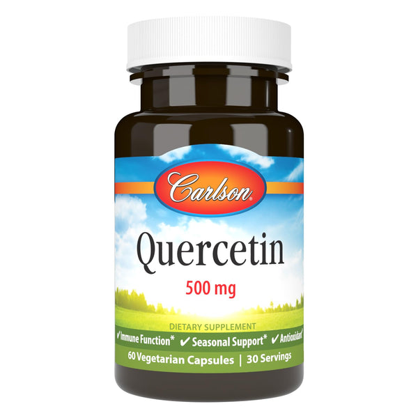 Image 1 of Carlson - Quercetin, 500 mg, Seasonal Support, Skin Health, Optimal Wellness, 60 Vegetarian Capsules