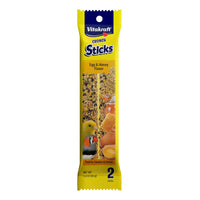 Thumbnail for Vitakraft Crunch Sticks Parakeet Treats Egg and Honey Flavor 2 Pack - Long Lasting Seed Stick with Natural Wood Center Clip Holder and Nutritious Ingredients for Happy Engaged Birds