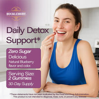 Thumbnail for Bucklebury Sugar-Free Milk Thistle Gummies 1000mg with Natural Blueberry Flavor - Vegan, Gluten-Free, Non-GMO Natural Milk Thistle Supplement for Liver Health, Immunity & Antioxidant Support -60 Count