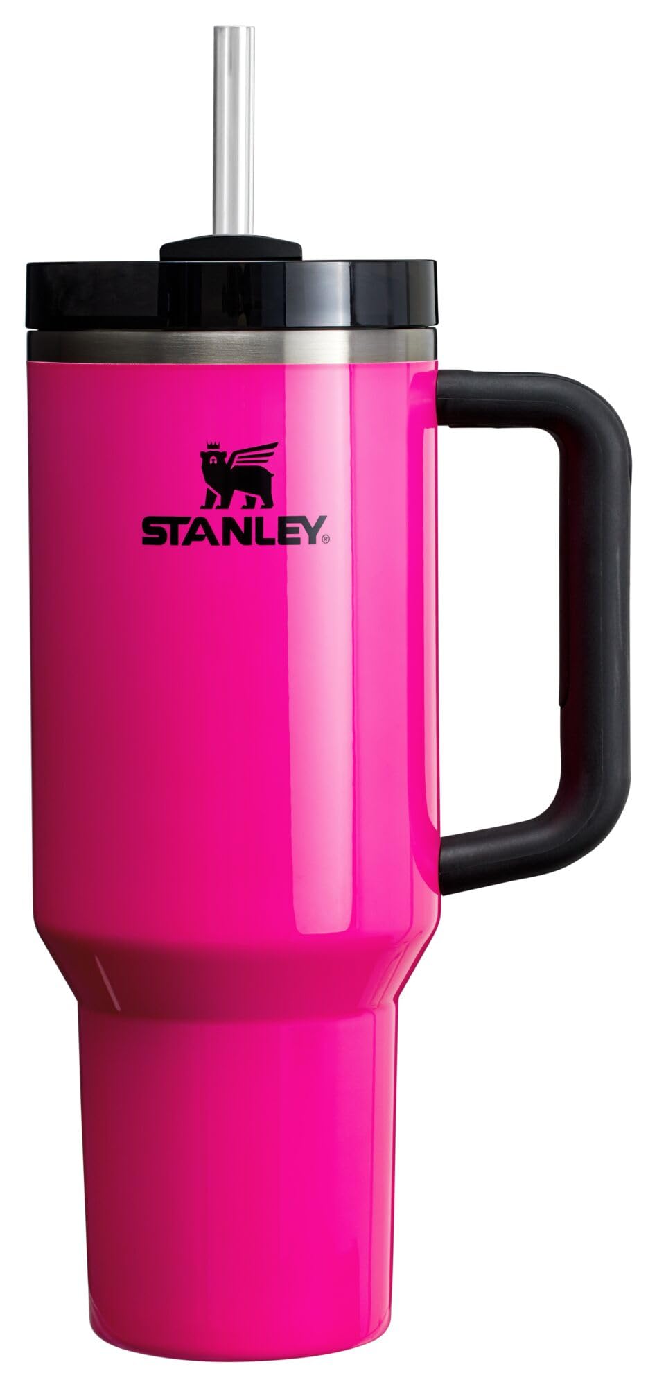 STANLEY Quencher H2.0 Tumbler with Straw 40 oz | Flowstate 3-Position Lid | Cup Holder Compatible for Travel | Insulated Stainless Steel Cup | BPA-Free | Electric Pink