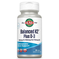 Thumbnail for KAL Balanced K2 Plus D-3 Tablets, 100 mcg, 60 Count