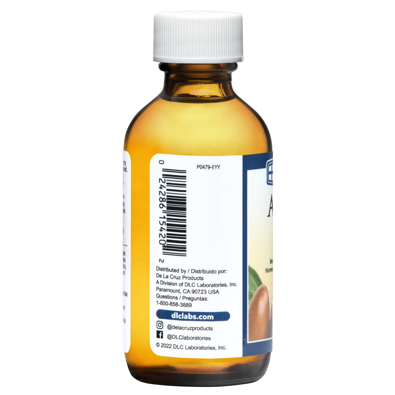 De La Cruz 100% Argan Oil of Morocco, Glass Bottle, Unscented - Pure Cold-Pressed Virgin Moroccan Argan Oil for Hair and Skin - 2 FL OZ