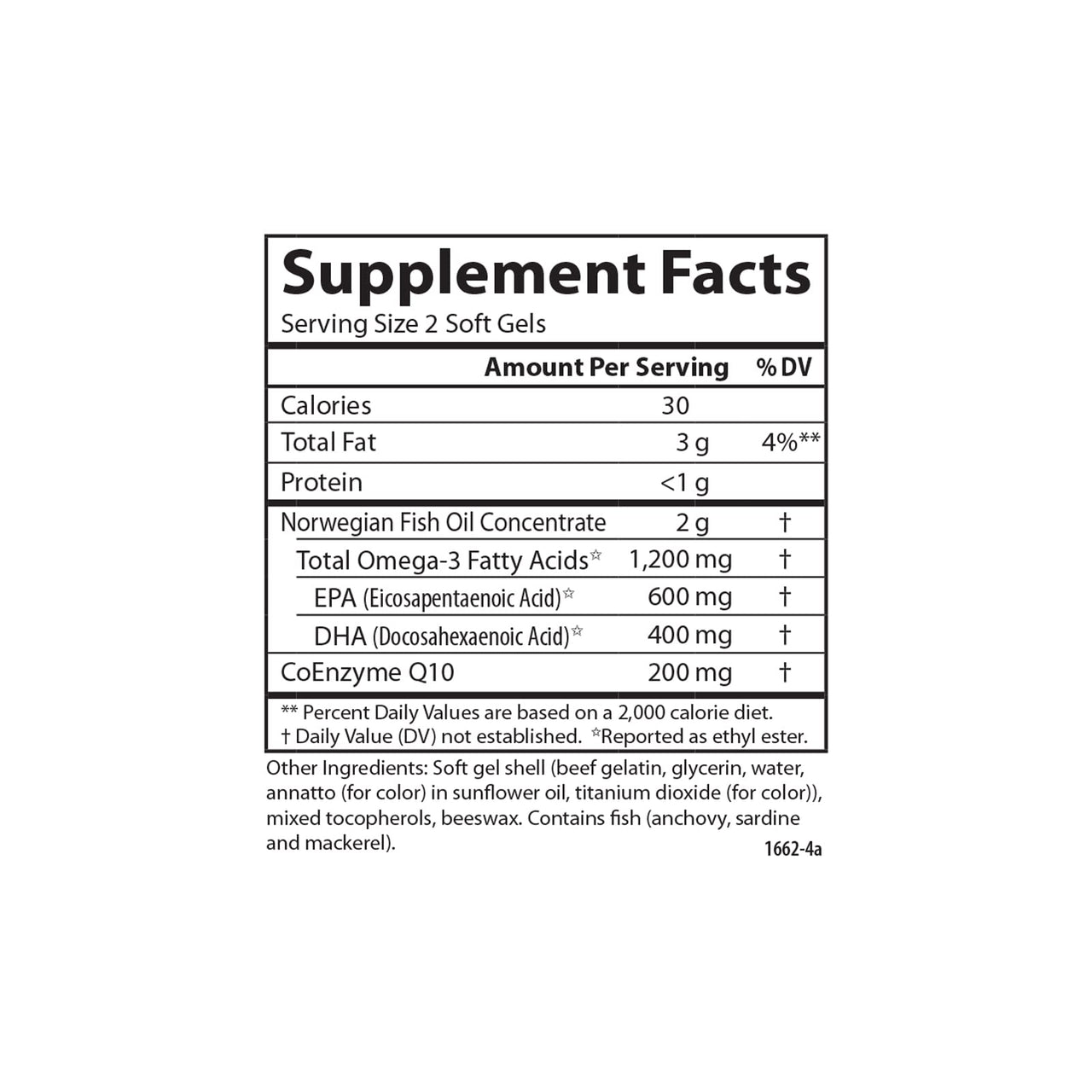 Carlson - Super Omega-3 Gems + CoQ10, 1200 mg Omega-3s 200 mg CoQ10, Circulation Function, Energy Production & Circulatory Support, 120 Softgels