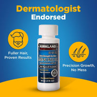 Thumbnail for Minoxidil for Men 5% Extra Strength Hair Regrowth for Men fLsbok, 6 Month Supply by Kirkland Signature, 6 Pack (2 oz Bottle)