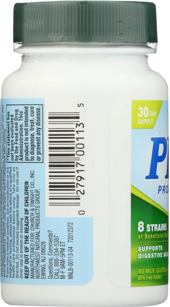 Nutrition Now PB 8 Pro-biotic Acidophilus Capsules, Vegetarian, 60 Count