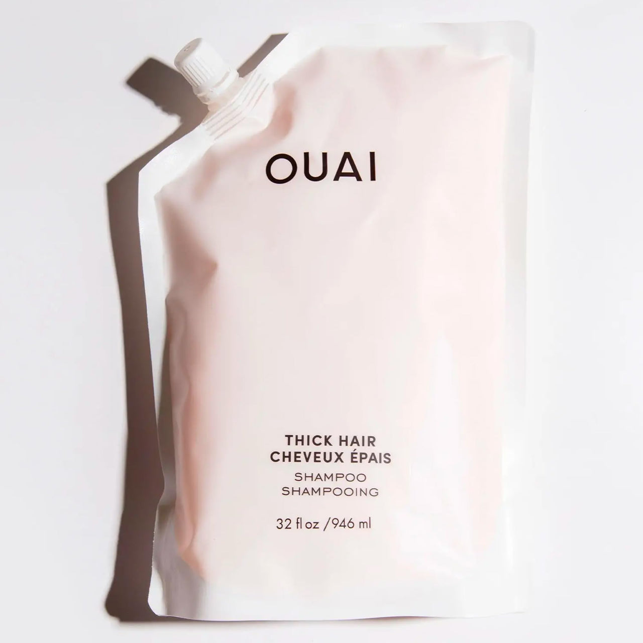 OUAI Thick Shampoo Refill - Moisturizing Shampoo with Keratin, Marshmallow Root, Shea Butter & Avocado Oil for Thick Hair - Strengthens & Hydrates - Paraben, Phthalate, Sulfate Free Shampoo (32 Fl Oz)