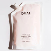 Thumbnail for OUAI Thick Shampoo Refill - Moisturizing Shampoo with Keratin, Marshmallow Root, Shea Butter & Avocado Oil for Thick Hair - Strengthens & Hydrates - Paraben, Phthalate, Sulfate Free Shampoo (32 Fl Oz)