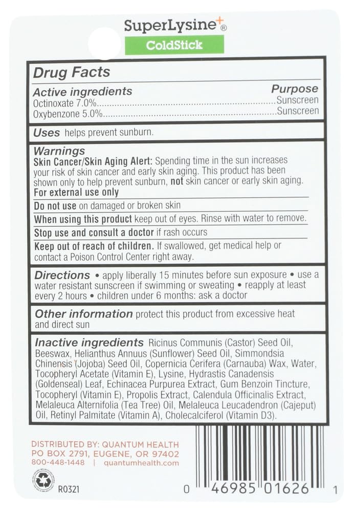 Quantum - Super Lysine+ Cold Stick SPF21 - 5 gm