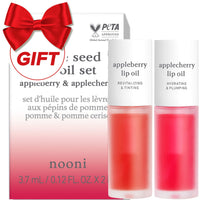 Thumbnail for NOONI Korean Lip Oil Set - Appleberry & Applecherry | Long-Lasting, Moisturizing, Plumping, Revitalizing for Dry Lips, Waterproof, No Peel Off, Stocking Stuffers, lip plumper 0.12 FL Oz x 2ea