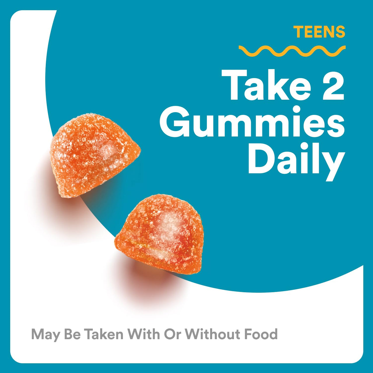 SmartyPants Teen Guy Multivitamin Gummies, Omega 3 (DHA/EPA), Vitamin D3, C, Vitamin B12, B6, A, K & Zinc, Folate, Gluten Free, Fruit Flavor, 60 Count (30 Day Supply)