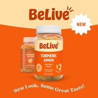 Thumbnail for BeLive Turmeric Gummies - Curcumin with Black Pepper & Ginger Extract - 500 mg of Turmeric and Ginger Supplement for Immune Support, Healthy Skin, and Mobility - Tropical Flavor | 60 Count