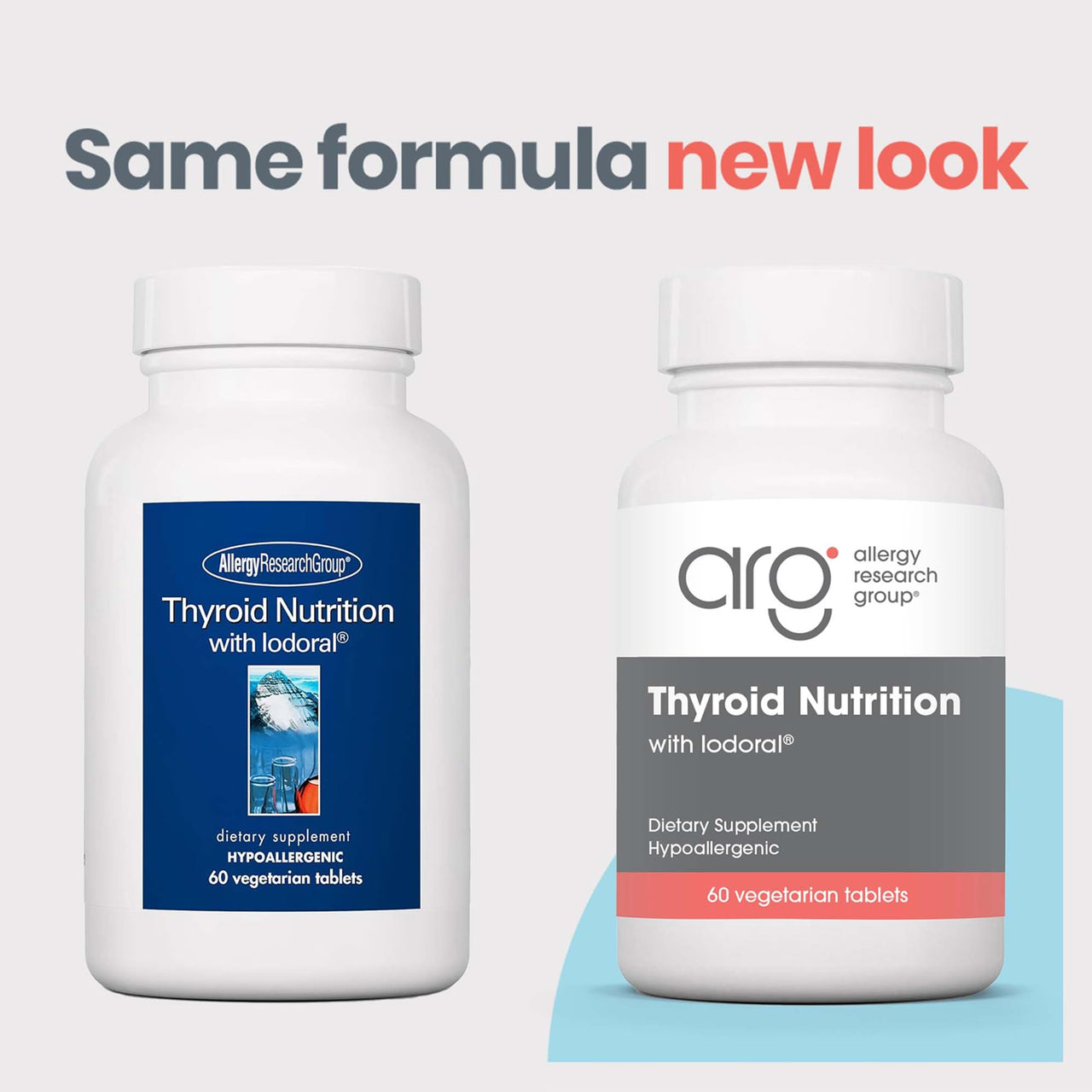 Allergy Research Group Thyroid Nutrition with Iodoral - Thyroid Support for Men & Women, Thyroid Complex Supplement, Thyroid Health, Iodine - 60 Count