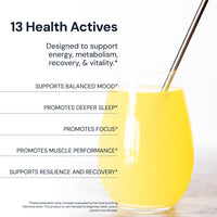 Thumbnail for Blueprint Bryan Johnson Longevity Mix - Muscle Builder & Recovery Supplement - Promotes Focus and Balanced Mood - Magnesium, Creatine, L-Theanine, Glutathione & Vitamin C- 30 Servings, Pineapple Yuzu