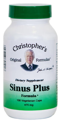 Thumbnail for Christopher's Original Formulas Sinus Plus, Sinus Support Capsules, Whole Herb Synergistic Blend, 100 Count