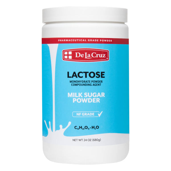De La Cruz Lactose Powder, Pure Lactose Monohydrate Milk Sugar NF Grade, Powdered Milk, Milk Powder for Baking, 24 oz