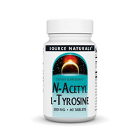 Thumbnail for Source Naturals N-Acetyl L-Tyrosine Dietary Supplement, 300 mg - 60 Tablets