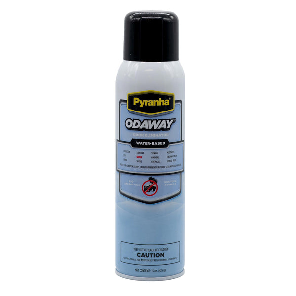 Pyranha Odaway Ready-to-Use Odor Eliminator Spray – Broad Spectrum Scent Neutralizer for Home, Kennel, Car, Bathroom & Gear, BOV Can 15 oz