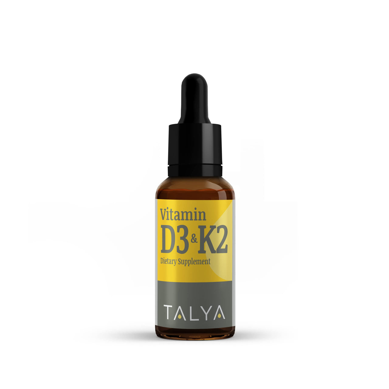 TALYA Vitamin D3 & K2 | Liquid Vitamin D3 with K2 Drops | 1000 IU | Immune Support - Helps Support Strong Bones & Healthy Heart | Non-GMO | Vegan | 60 Servings, 0.34 fl.oz