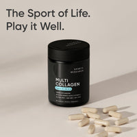 Thumbnail for Sports Research Multi Collagen Pills (Type I, II, III, V, X) Hydrolyzed Collagen Peptides with Hyaluronic Acid + Vitamin C | Non-GMO Verified & Gluten Free - 90 Capsules