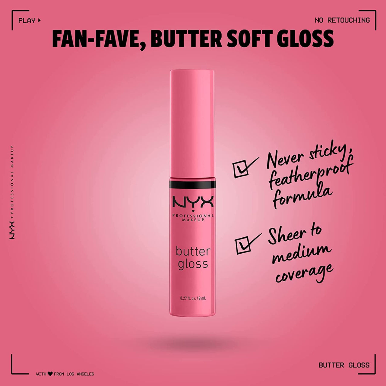 NYX PROFESSIONAL MAKEUP Butter Gloss, Non-Sticky Lip Gloss - Vanilla Cream Pie (Mauve)