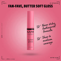 Thumbnail for NYX PROFESSIONAL MAKEUP Butter Gloss, Non-Sticky Lip Gloss - Vanilla Cream Pie (Mauve)