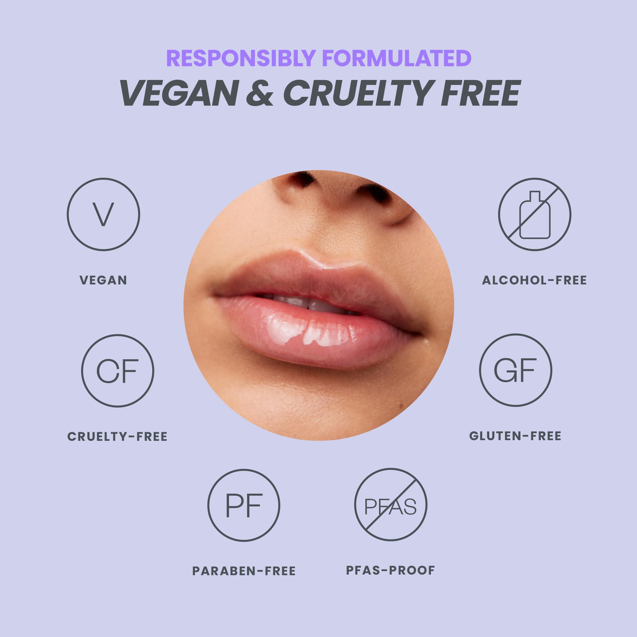 Wonderskin Lip Oil - Lip Rehab Serum Oil, Hydrating and Moisturizing Clear Serum for Dry Lips - Natural, Vegan and Non-sticky (Clear)