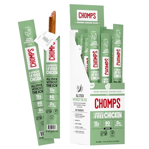 Image 1 of Default Title for the product Chomps Savory Breakfast Chicken Protein Snack Stick 24ct