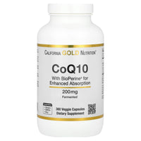 Thumbnail for California Gold Nutrition CoQ10 with Bioperine® Black Pepper Extract, 200 mg, 360 Veggie Capsules