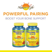 Thumbnail for Nature's Life Strontium Plus D3 & K2 Supplement - Healthy Bone Support for Women & Men, Stronium Citrate Trace Mineral, Nutritional Support for Adults, Vegetarian & Bioavailable - 60 Tablets