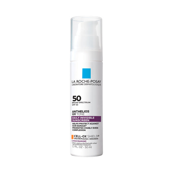 La Roche Posay Anthelios UV Tone Sunscreen SPF 50, Daily Sunscreen for Face with Niacinamide, Broad Spectrum Invisible SPF Protection for Discoloration and Uneven Skin