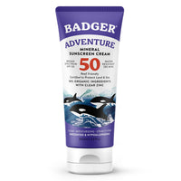 Thumbnail for Badger Mineral Sunscreen SPF 50 Zinc Oxide Sunscreen with 98% Organic Ingredients, Reef-Safe, Broad-Spectrum, Hypoallergenic, Water Resistant, Unscented Adventure Sport 2.9 fl oz