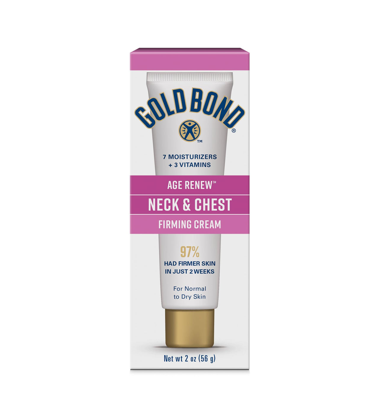 Gold Bond Age Renew Neck & Chest Firming Age Renew Cream, 2 oz., Clinically Tested Skin Firming Cream