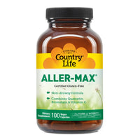 Thumbnail for Country Life Aller-Max - Quercetin Supplements with Bromelain - Immune Support with Vitamin C, Zinc, and Botanical Blend - Certified Gluten-Free, Vegan (100 Count (Pack of 1))