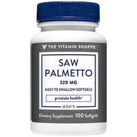 Thumbnail for The Vitamin Shoppe Saw Palmetto 320mg - Prostate Health & Urinary Support | Standardized Berry Extract | 100 Softgels | Men's Formula