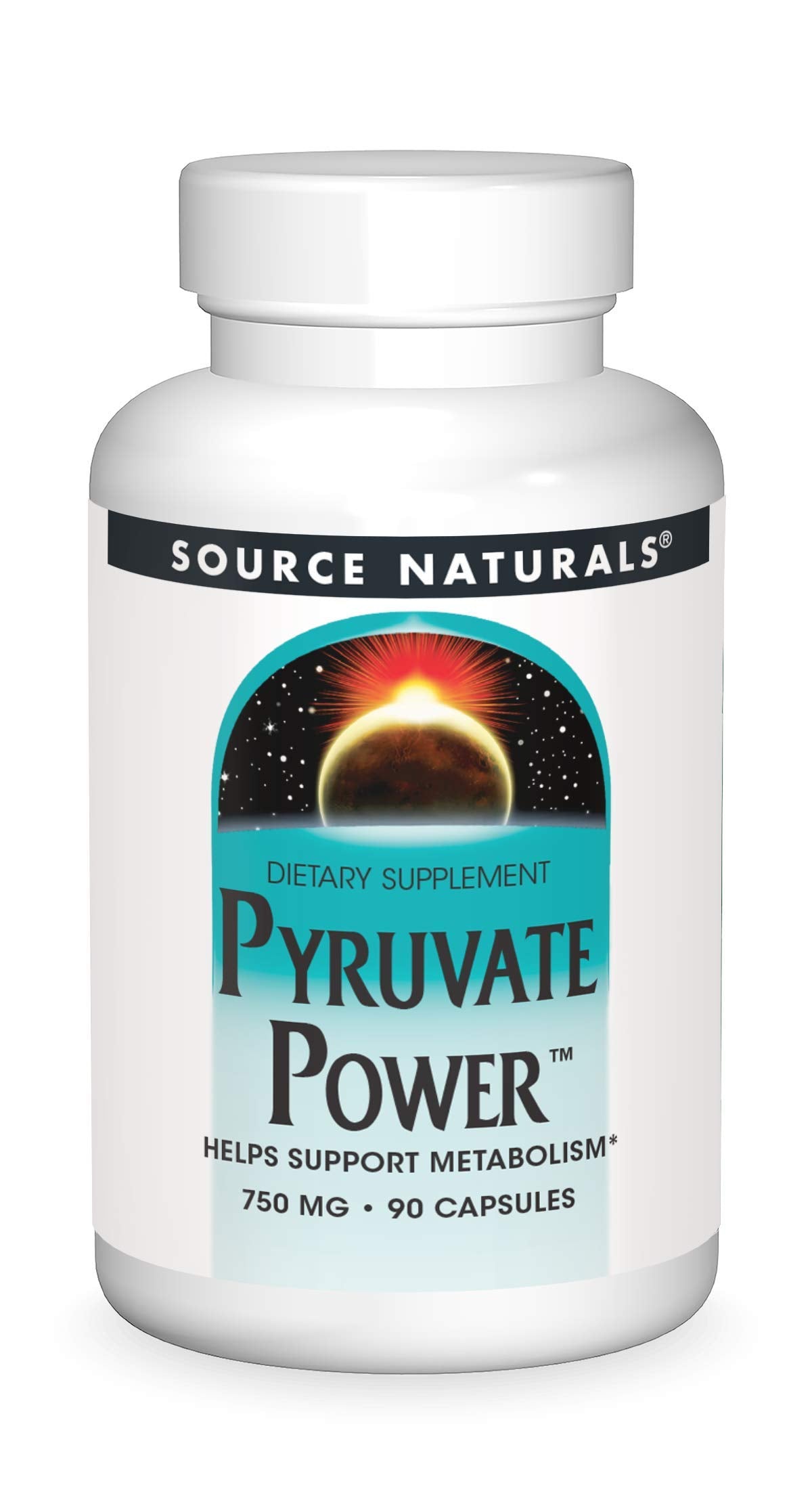 Source Naturals Pyruvate Power - Helps Support Metabolism* - 750mg - 90 Capsules