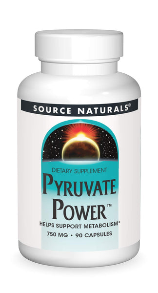 Source Naturals Pyruvate Power - Helps Support Metabolism* - 750mg - 90 Capsules