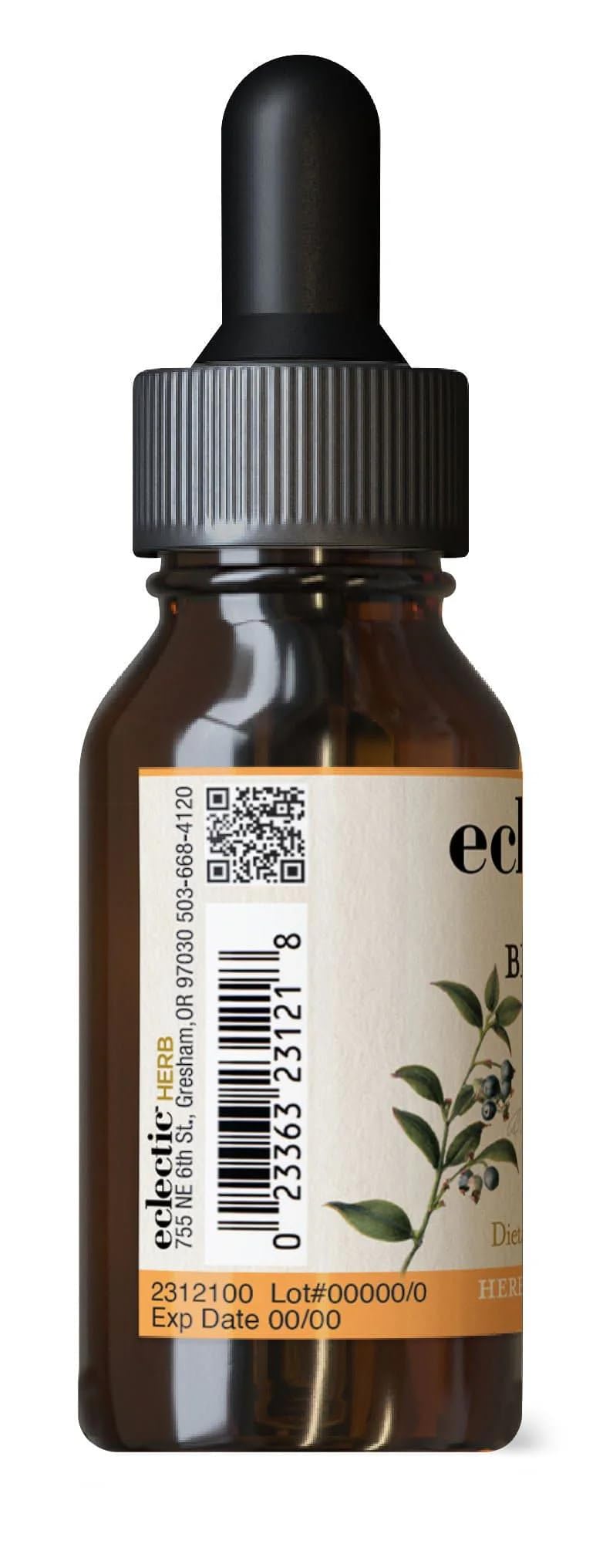 Eclectic Herb - Bilberry Liquid Herbal Glycerite | Vision Support Supplement | Vision Health & Cardiovascular Support | Concentrated, Alcohol-Free, Organic, Vegan, Non GMO (1 fl oz | 30 ml)