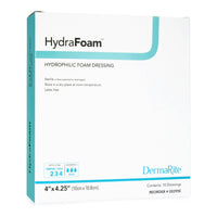 Thumbnail for DermaRite's HydraFoam Hydrophilic Foam Dressing - Highly Absorbent Wound Care, Waterproof Backing, Sterile - 4 in. x 4-1/4 in., 1 Count, 10 Packs, 10 Total