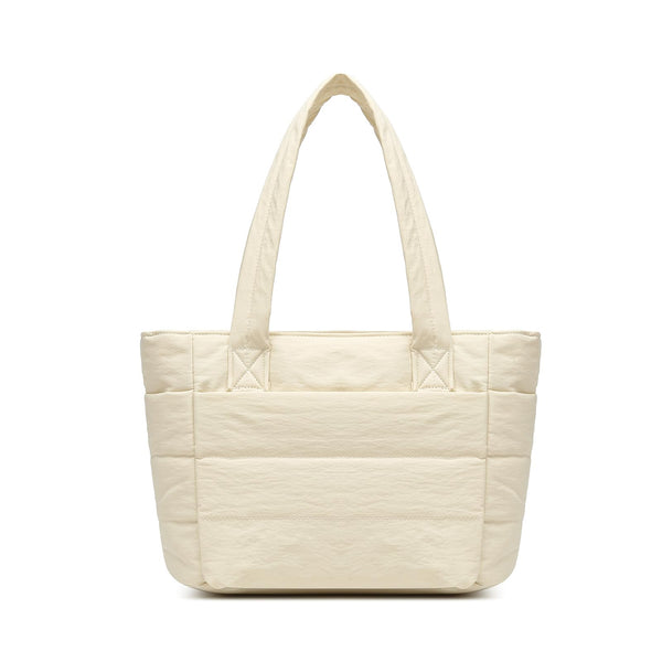Covelin Lightweight Puffy Tote Bag for Women - Spacious, Versatile, and Practical Everyday Carry-All Beige