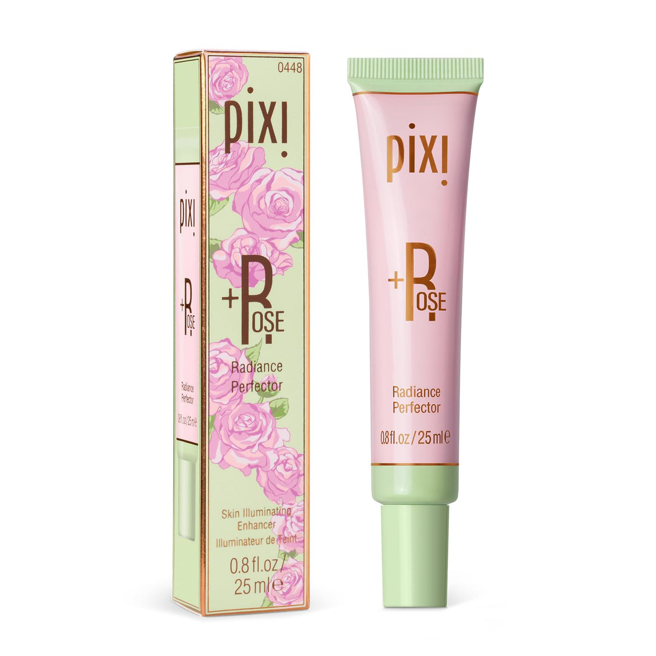 Pixi Beauty +Rose Radiance Perfector | Multitasking Brightening & Blurring Primer with Rose Water, Ceramide NP & Hyaluronic Acid | Luminous Skin Primer & Glowy Complexion Enhancer | 0.8 fl oz/ 25 ml