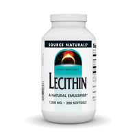 Thumbnail for Source Naturals Lecithin 1200 mg, A Natural Emulsifier - 200 Softgels