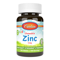 Thumbnail for Carlson - Kid's Chewable Zinc, 5 mg, Health Support, Natural Mixed Berry Flavor, 160 Tablets