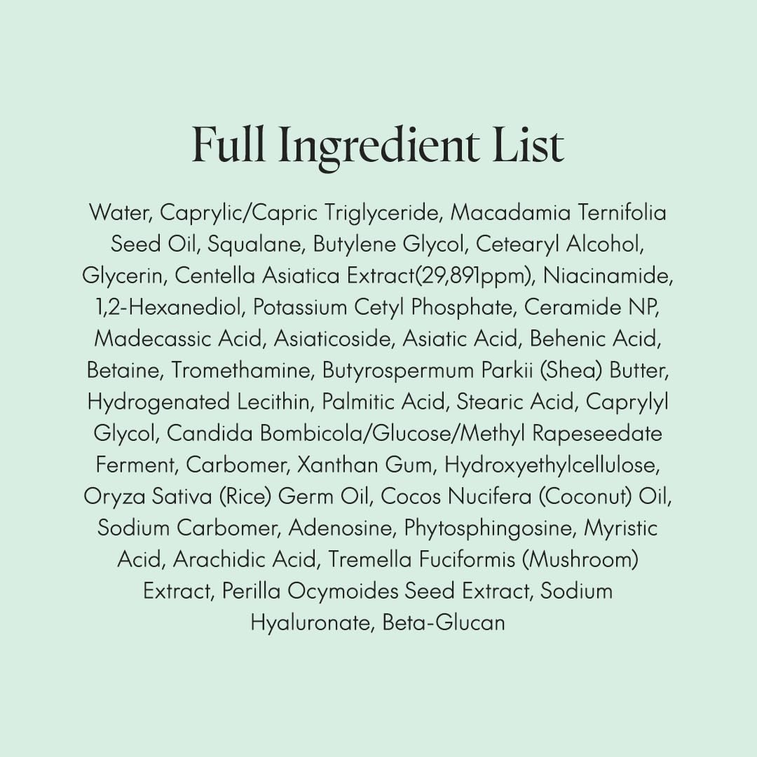 PURITO Centella Unscented Cream, Korean Centella, for All Skin Types, Soothing, Facial Cream for face, K-Beauty, Korean Skin Care, 50ml 1.7 fl.oz