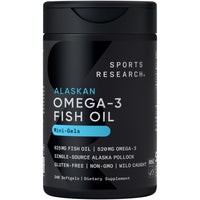 Thumbnail for Sports Research® Multivitamin Pack - Omega-3 Fish Oil Mini Gels 625mg and Vegan Vitamin D3 5000iu & Mk7 Vitamin K2 100mcg for Heart, Brain & Immune Support