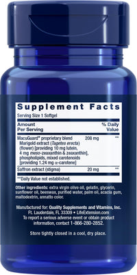 Thumbnail for Life Extension MacuGuard Ocular Support with Saffron, 60 softgels (Pack of 2)