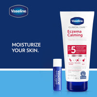 Thumbnail for Vaseline Eczema Lotion, Calming Therapy Cream 2-Pack with Colloidal Oatmeal + Original Vaseline Lip Therapy for Dry Lips with Petroleum Jelly (3 Piece Set)