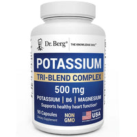 Thumbnail for Dr. Berg Potassium Tri-Blend Complex – 500 mg Potassium Supplement for Muscle & Nerve Support* – Maximum Strength Potassium Formula w/Magnesium, B6 & Taurine – 90 Capsules