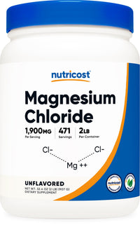 Thumbnail for Nutricost Magnesium Chloride (2LBS) - Gluten-Free, Vegetarian, Non-GMO