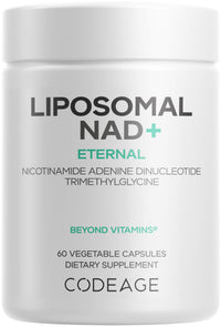 Thumbnail for Codeage Liposomal NAD+ Supplement - NAD Nicotinamide Adenine Dinucleotide Coenzyme Pills - 500 mg NAD+ Per Serving & Betaine Anhydrous - Liposomal Delivery - Vegan, Non-GMO, Gluten-Free - 60 Capsules