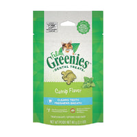 Thumbnail for Greenies Cat Treats, Feline Veterinarian-Recommended Adult Natural Dental Treats, Catnip Flavor, 2.1 oz. Pouch